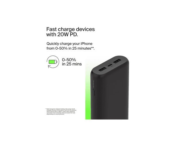 Belkin 20000mAh 20W Fast Charge Portable Power Bank