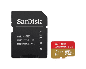 Sandisk Extremeplus MicroSDHC 32GB Memory Card