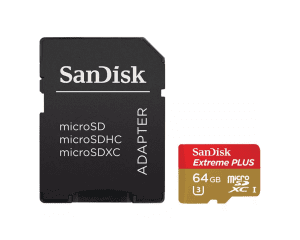 Sandisk Extremeplus MicroSDHC 64GB Memory Card